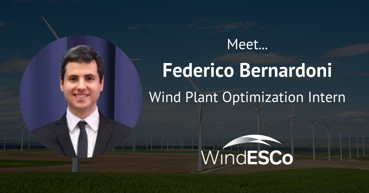 Meet Federico Bernardoni, WindESCo's Wind Plant Optimization Intern